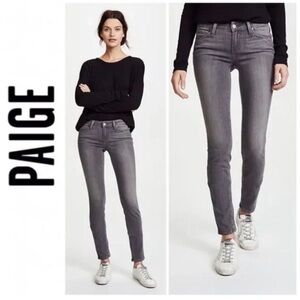 PAIGE Women's Charcoal Skinny Jeans